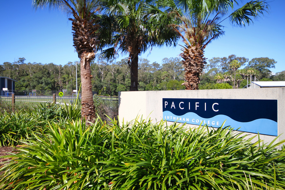 Pacific Lutheran College sign